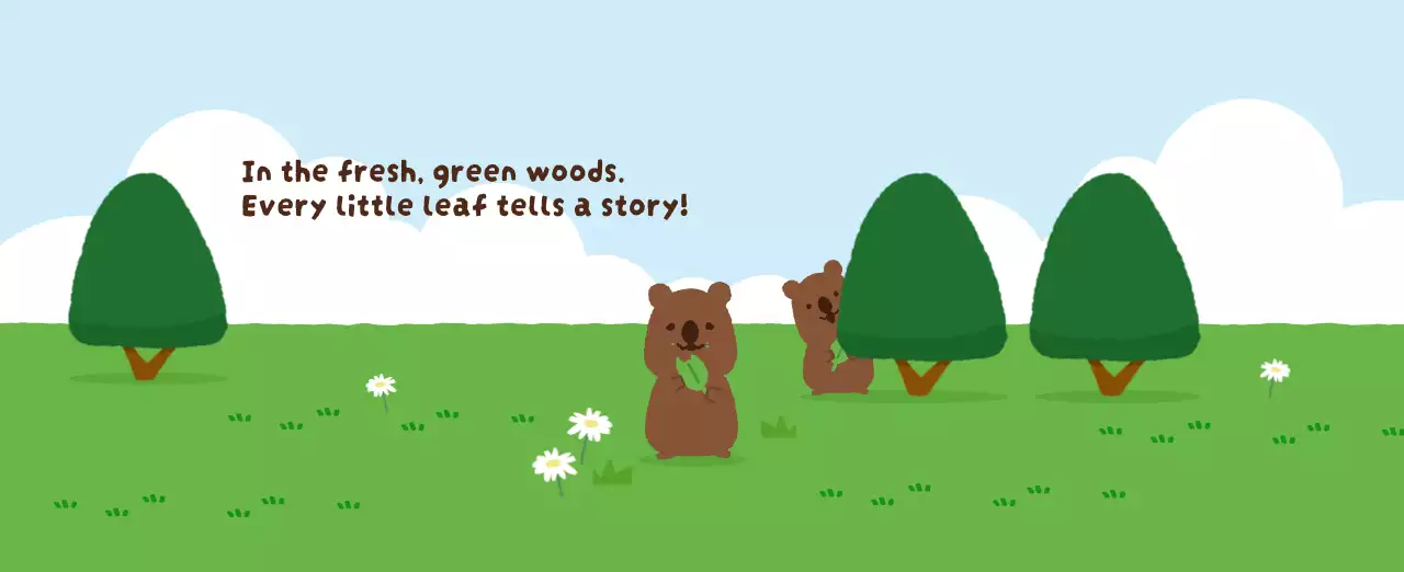 갈색 아기자기한 달력 캘린더