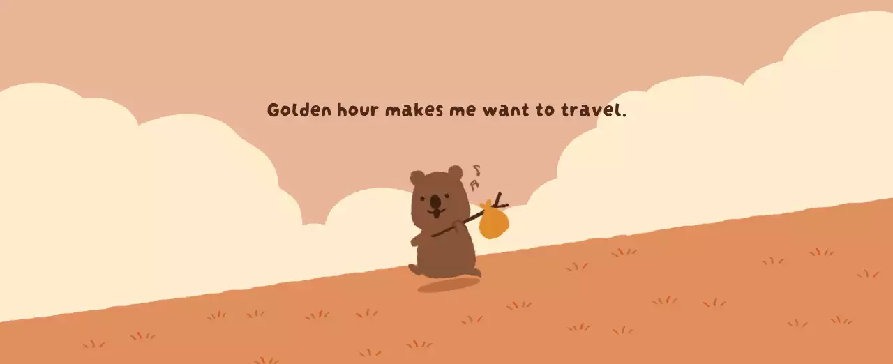 갈색 아기자기한 달력 캘린더