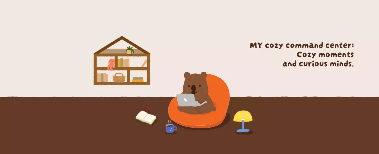 갈색 아기자기한 달력 캘린더