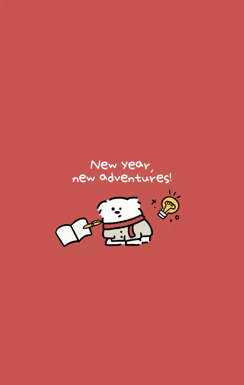 흰색 아기자기한 달력 캘린더