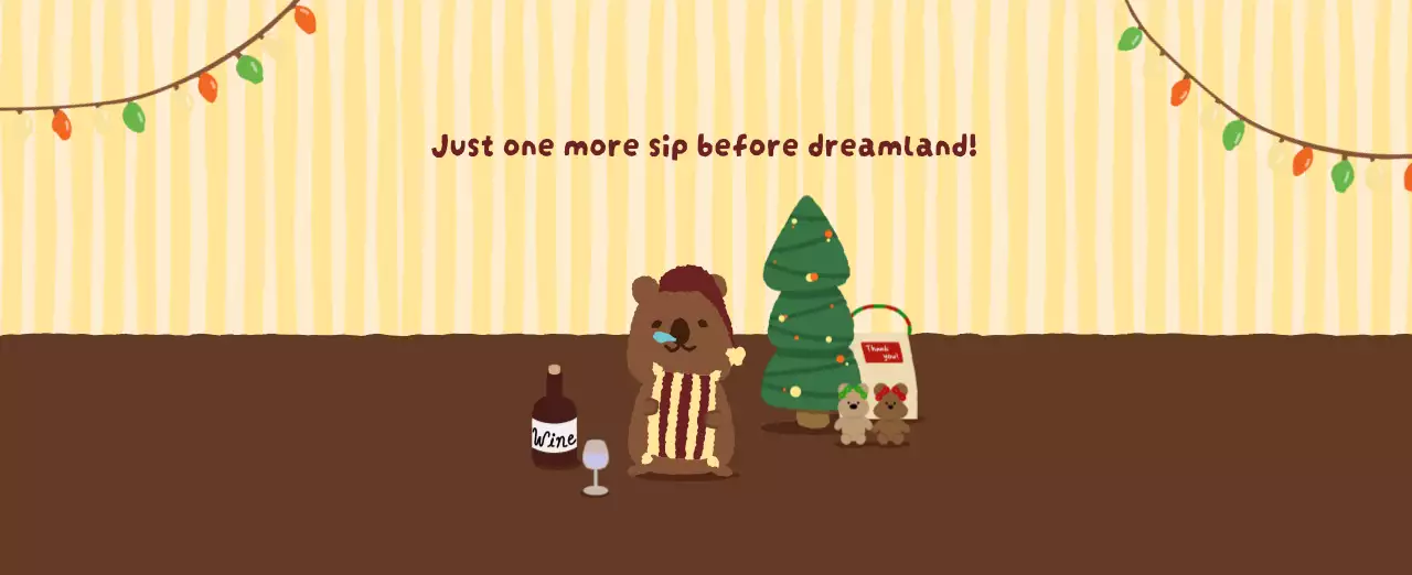 갈색 아기자기한 달력 캘린더