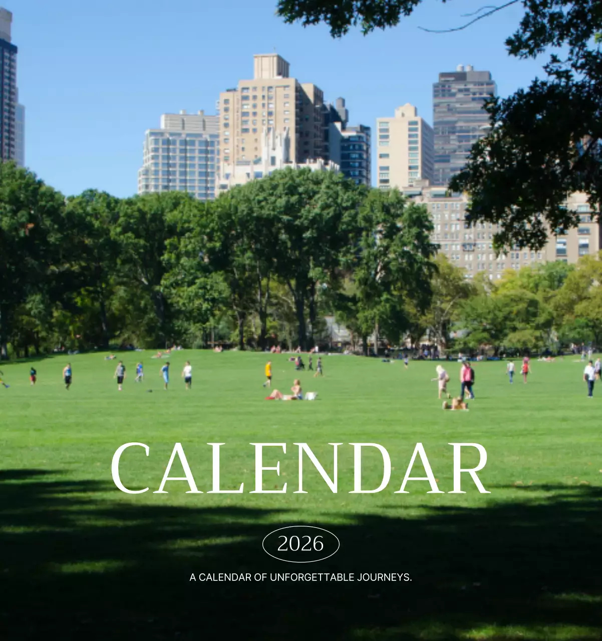 초록 모던 자연 달력