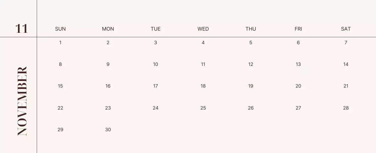 베이지 심플 가족 달력