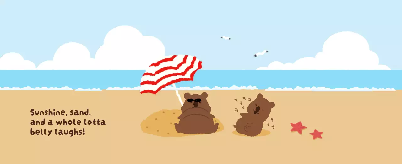 갈색 아기자기한 달력 캘린더