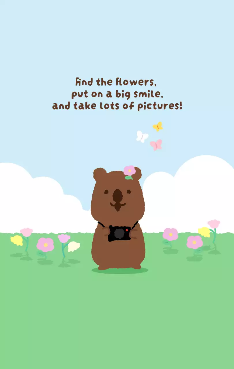 갈색 아기자기한 달력 캘린더