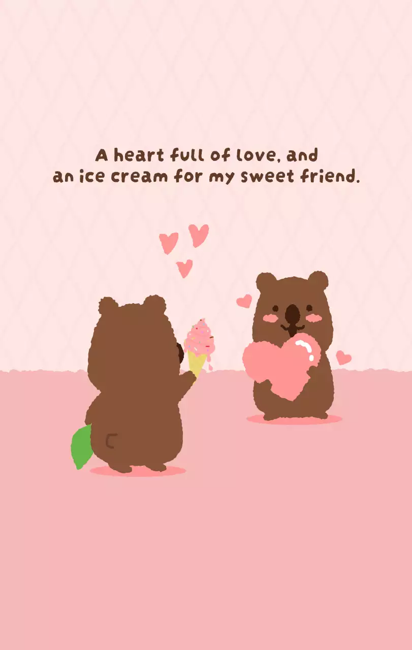 갈색 아기자기한 달력 캘린더