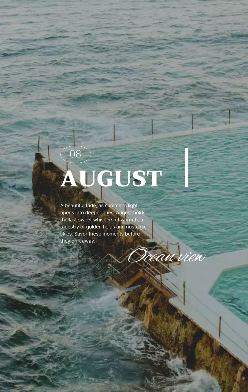 초록 심플 달력 캘린더