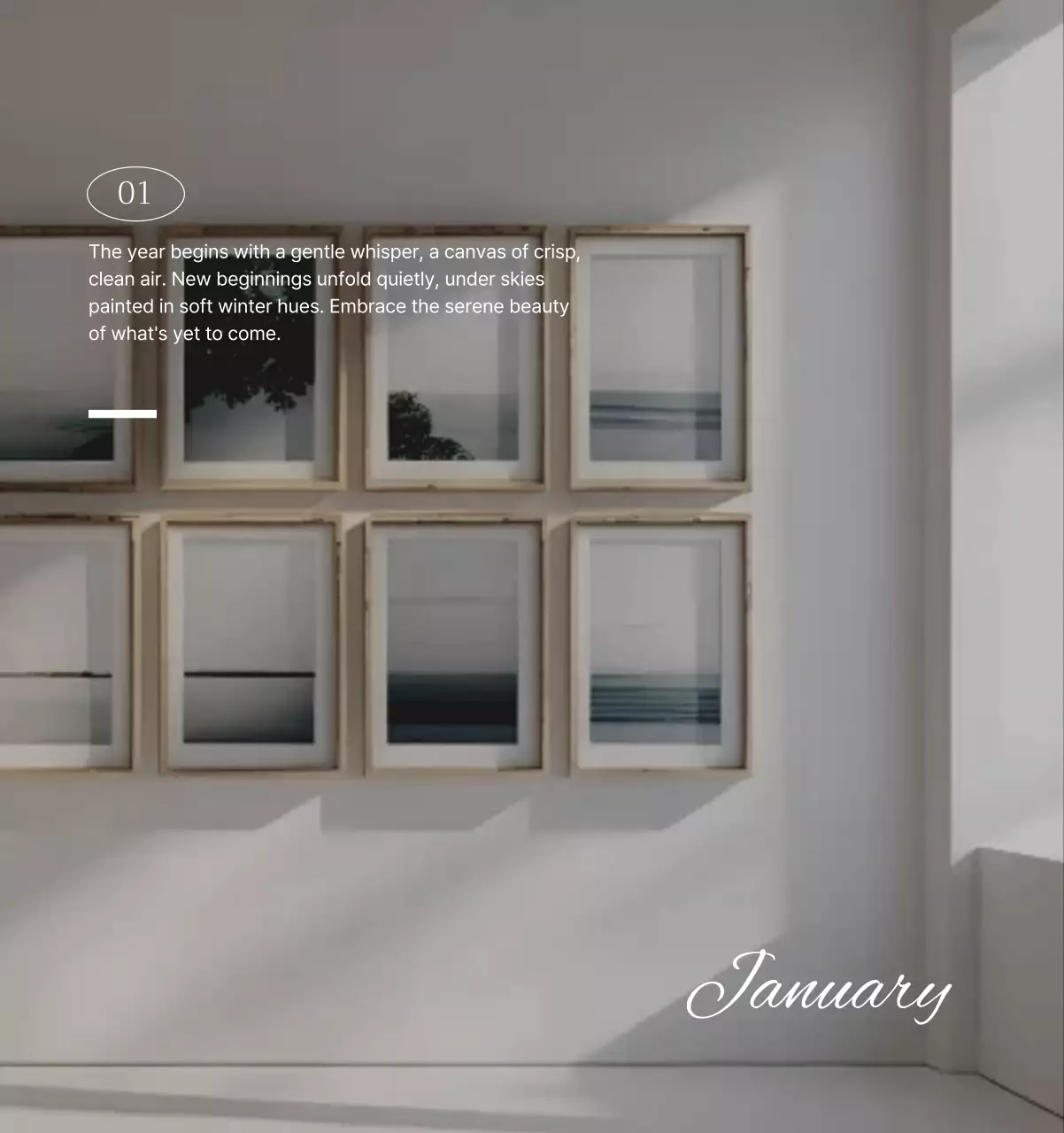 초록 모던 자연 달력