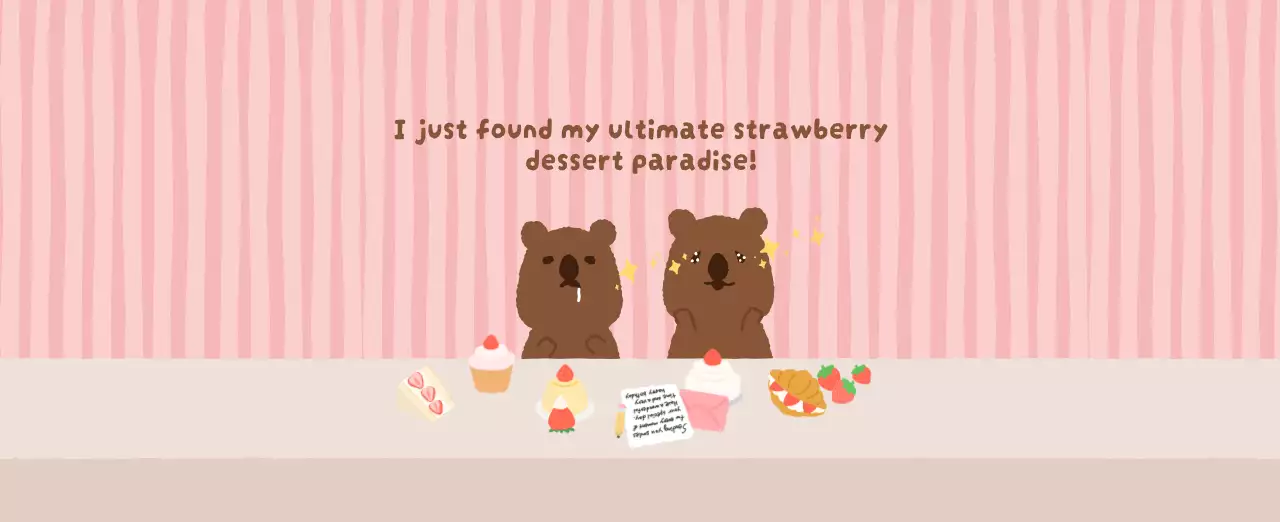 갈색 아기자기한 달력 캘린더