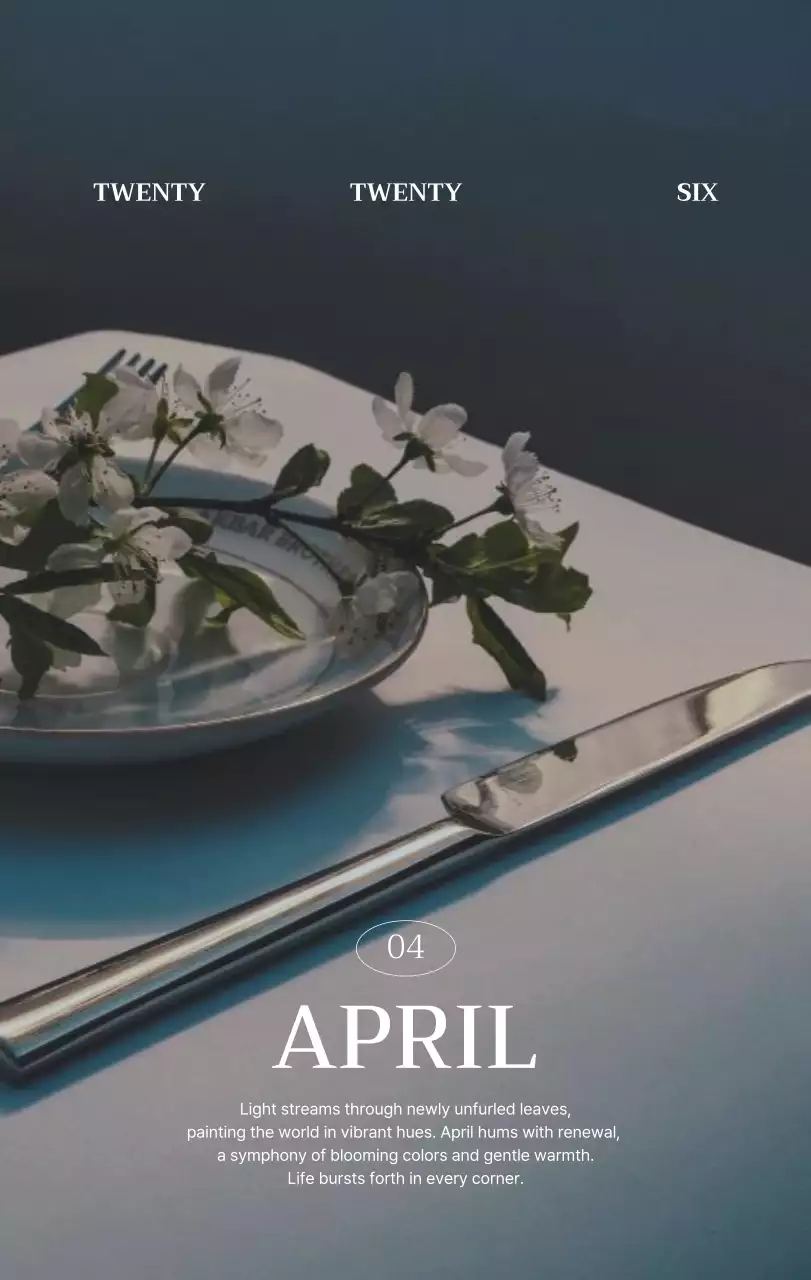 초록 심플 달력 캘린더