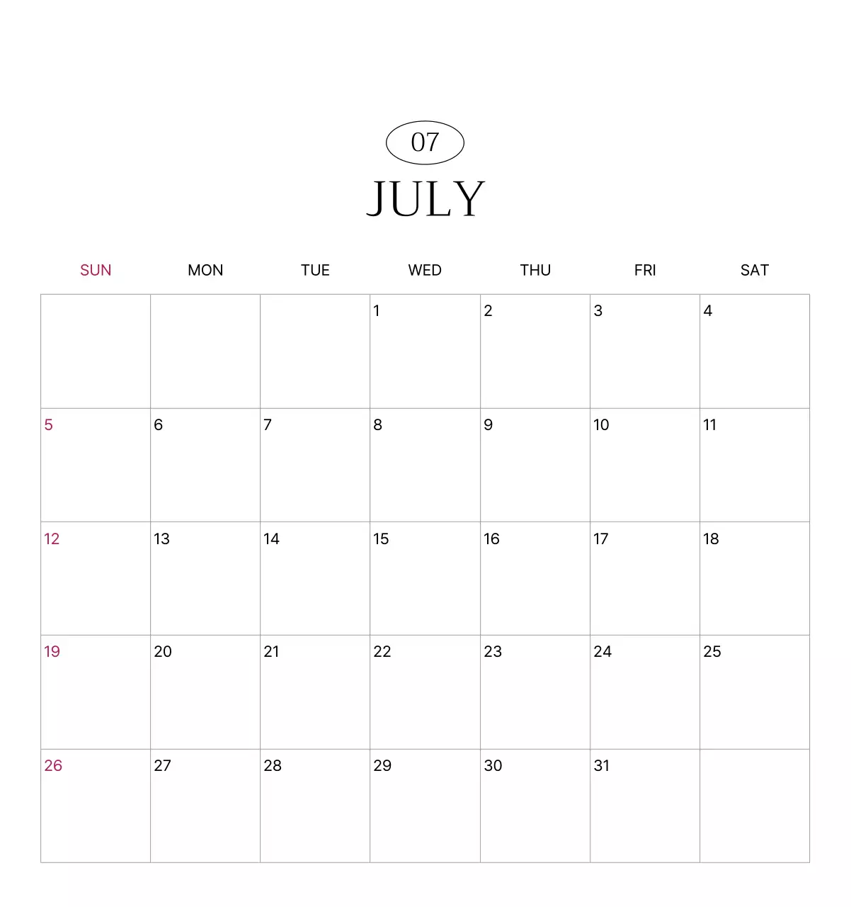 초록 모던 자연 달력