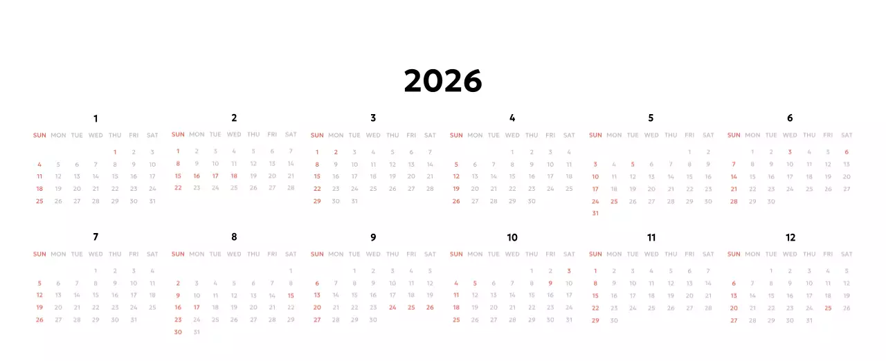 노랑 심플 달력 홍보