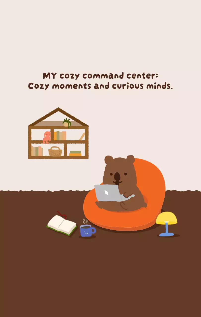 갈색 아기자기한 달력 캘린더