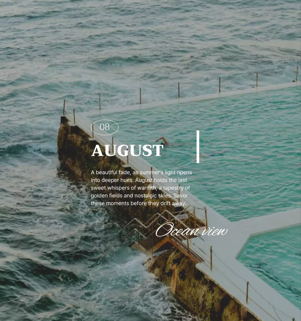 초록 모던 자연 달력