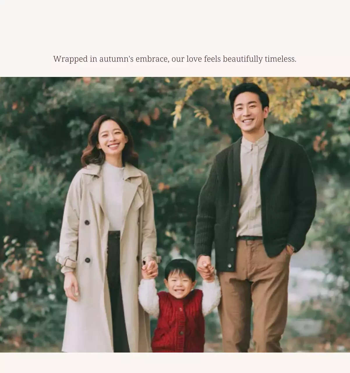 베이지 모던 가족 달력