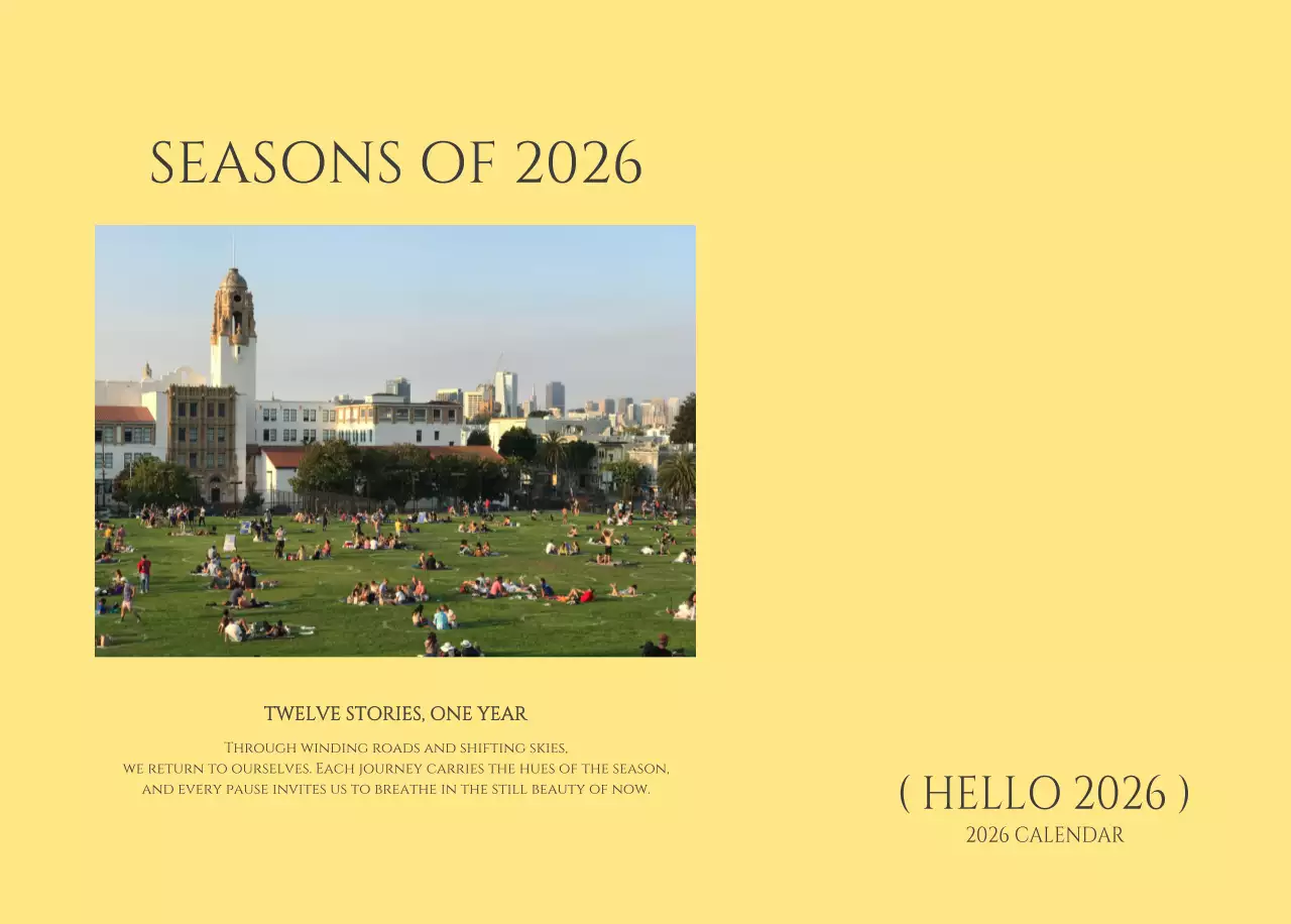 노랑 심플 캘린더 안내