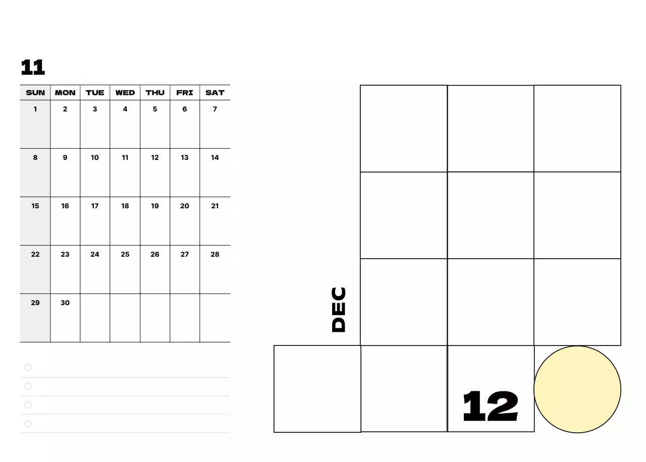 베이지 심플 달력 캘린더