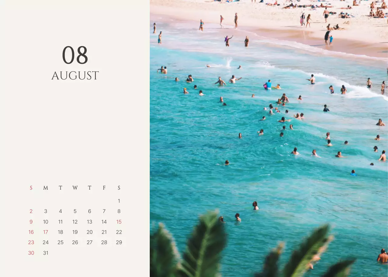 노랑 심플 캘린더 안내