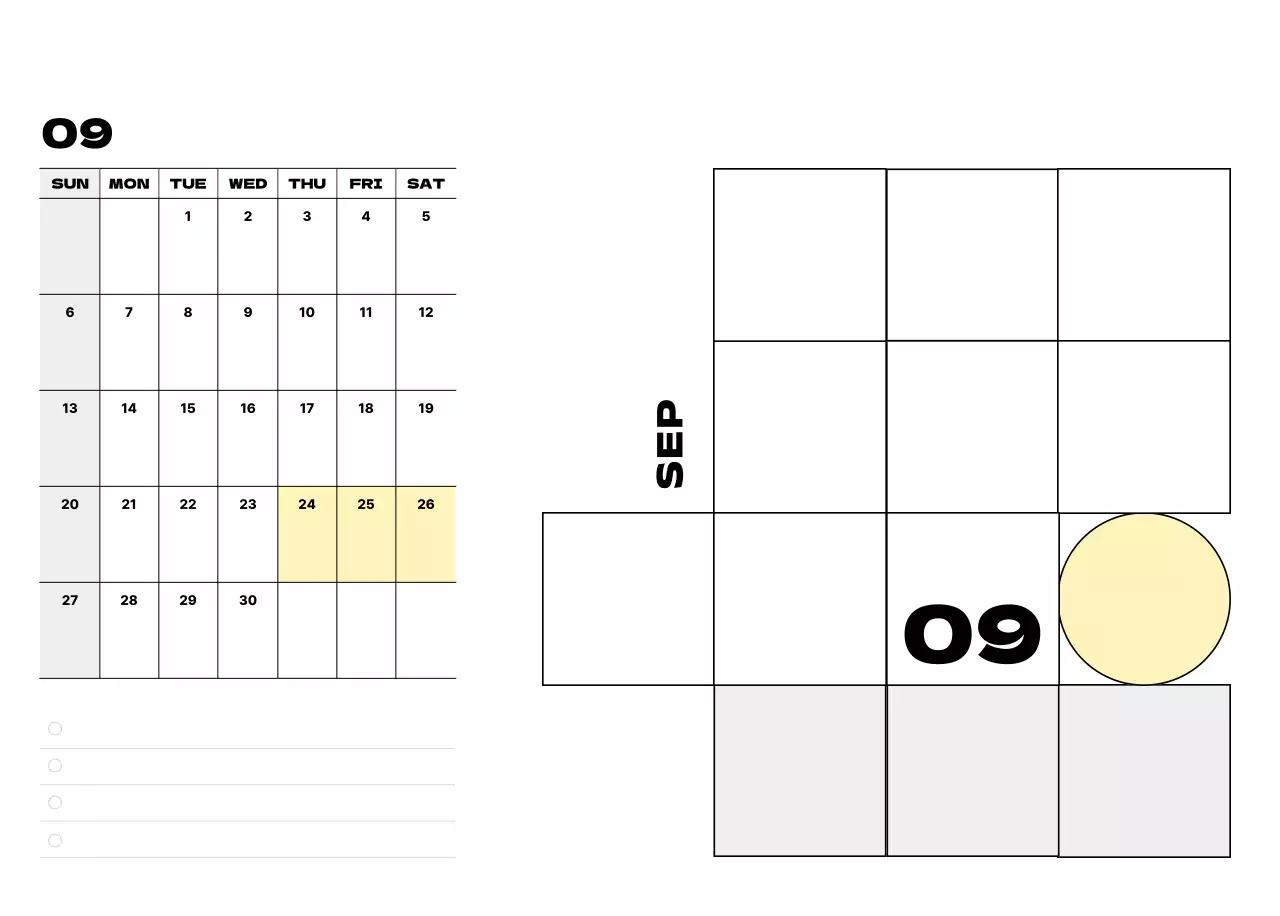 베이지 심플 달력 캘린더