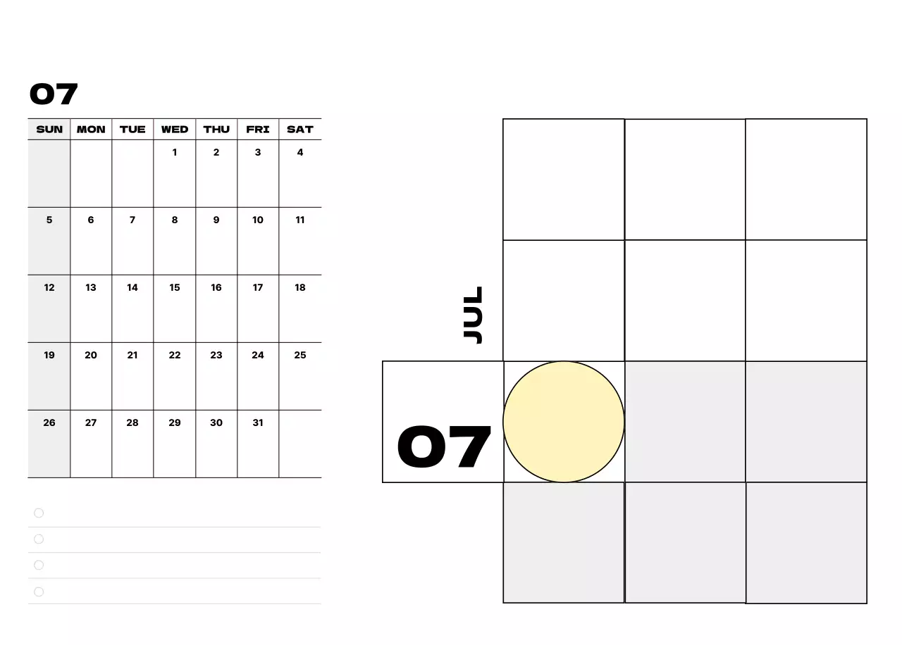 베이지 심플 달력 캘린더