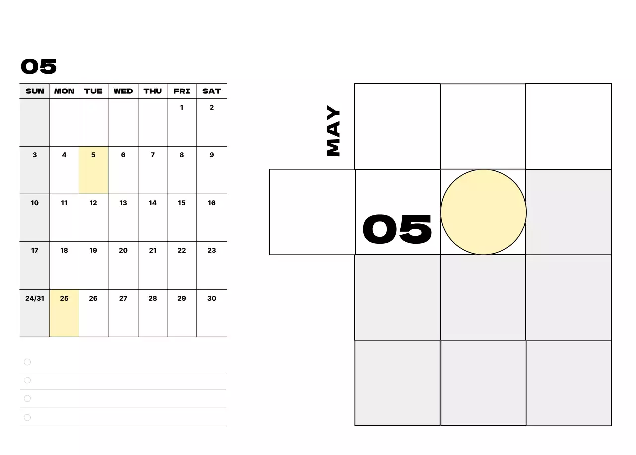 베이지 심플 달력 캘린더