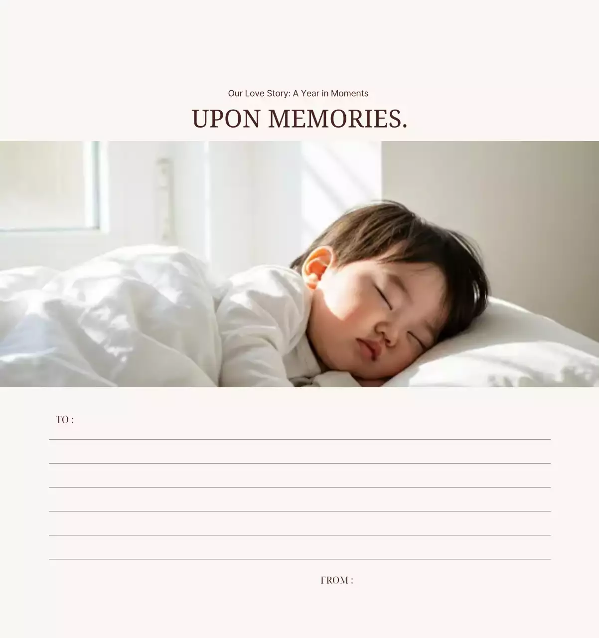 베이지 모던 가족 달력