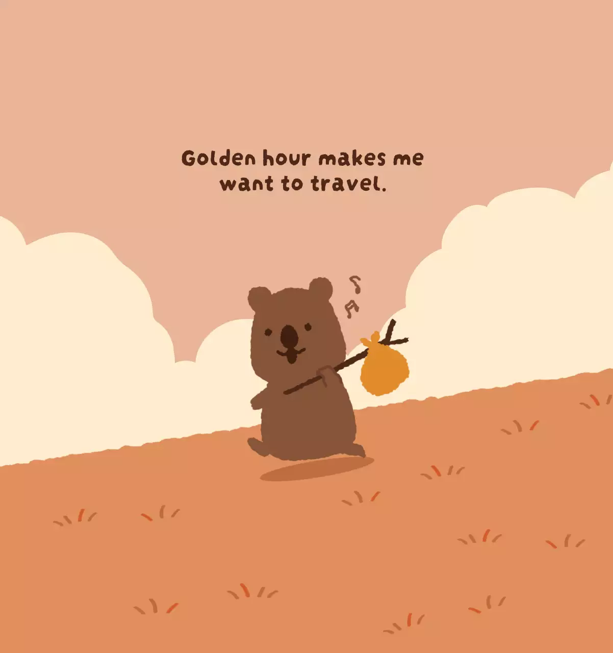 갈색 아기자기한 달력 달력