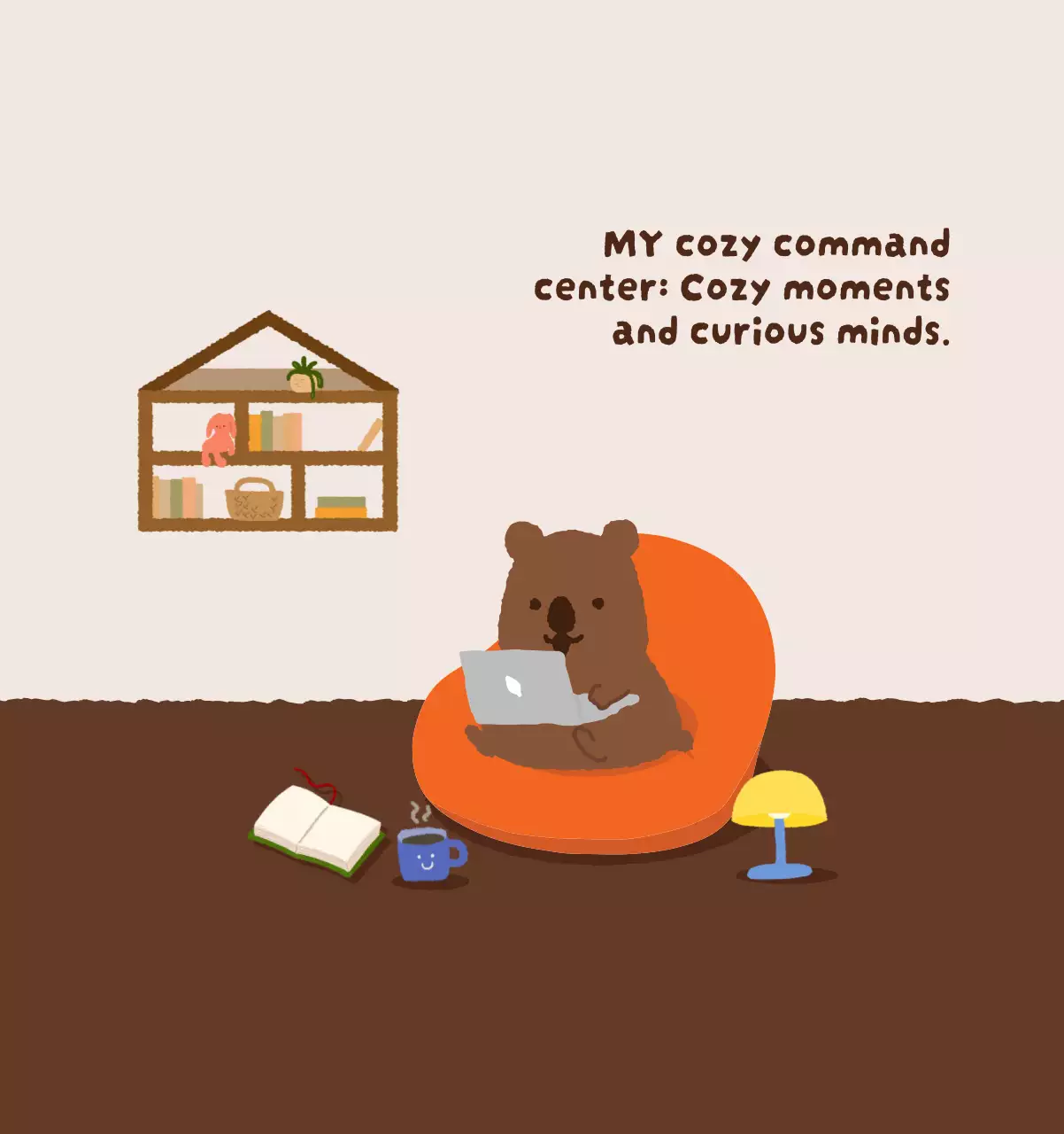 갈색 아기자기한 달력 달력