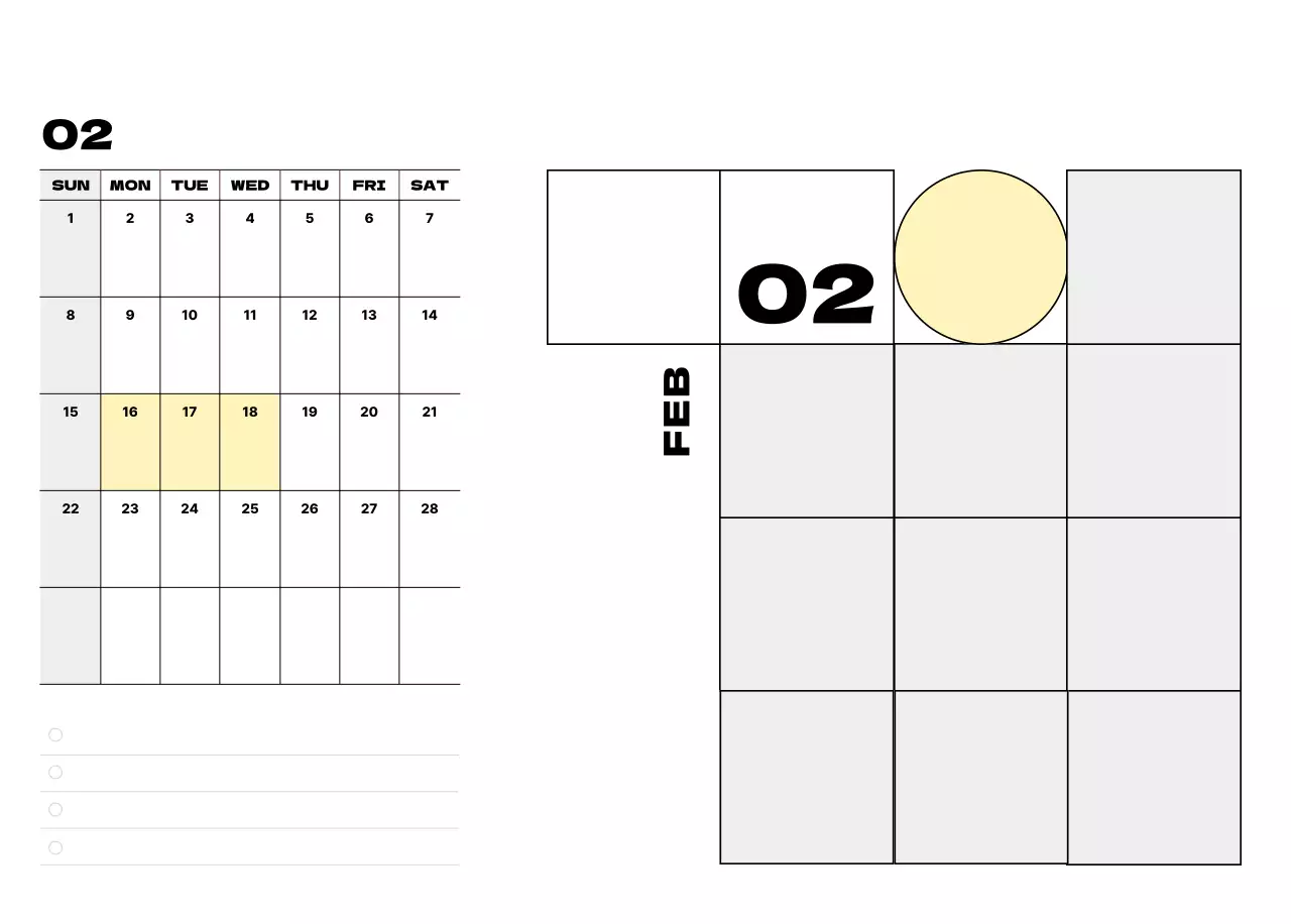 베이지 심플 달력 캘린더