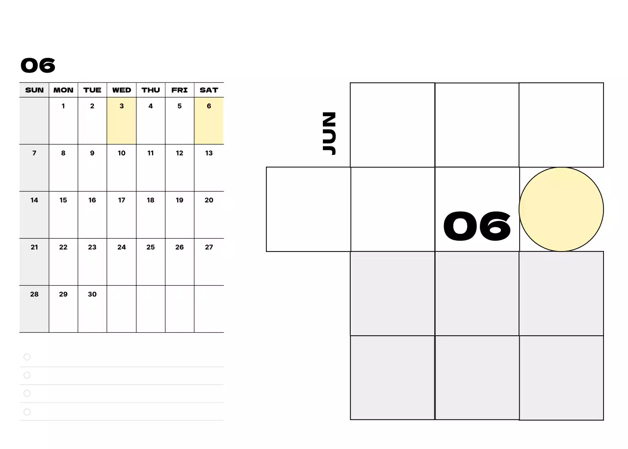 베이지 심플 달력 캘린더