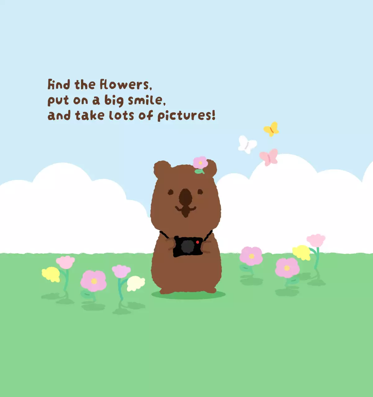 갈색 아기자기한 달력 달력