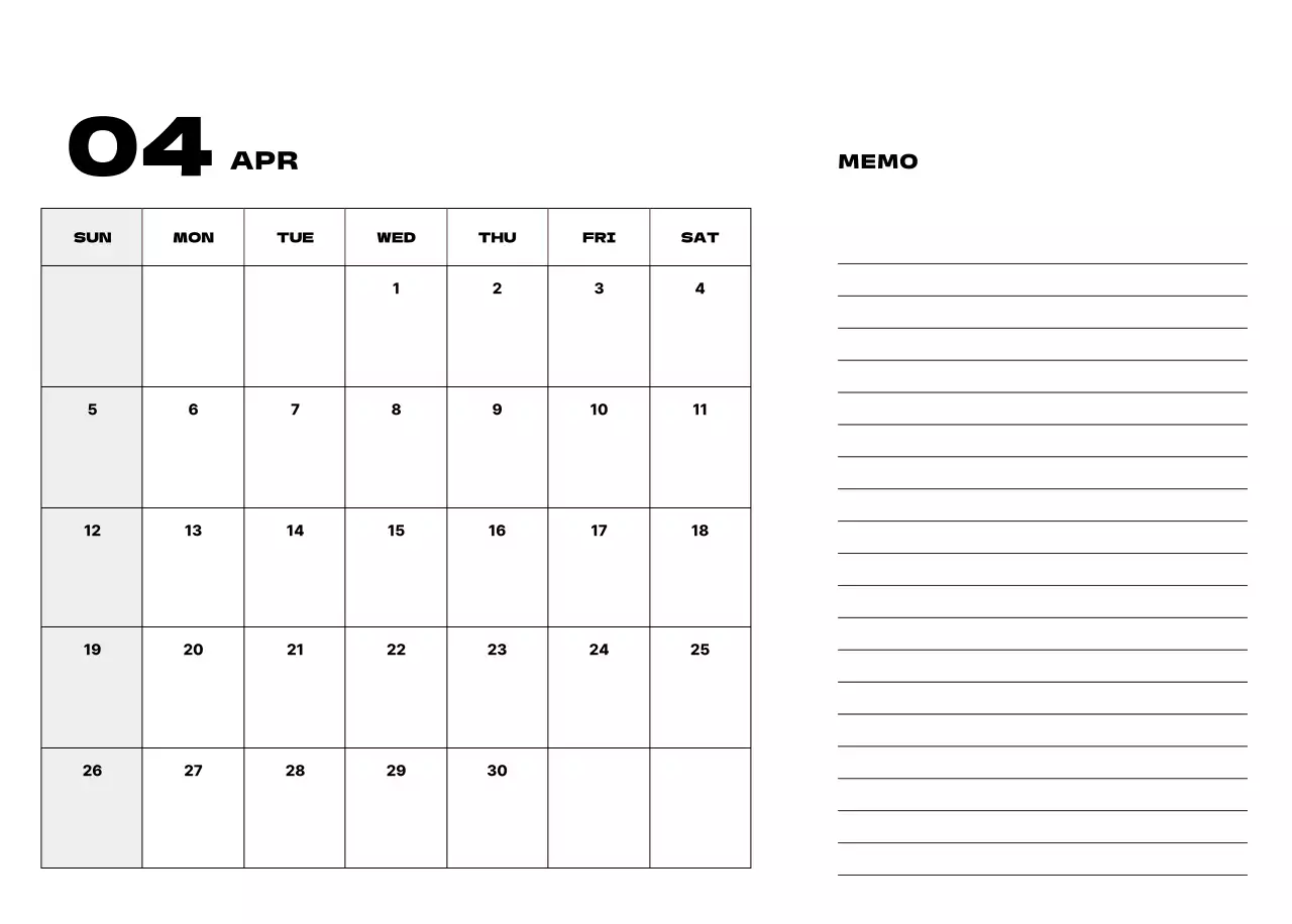 베이지 심플 달력 캘린더