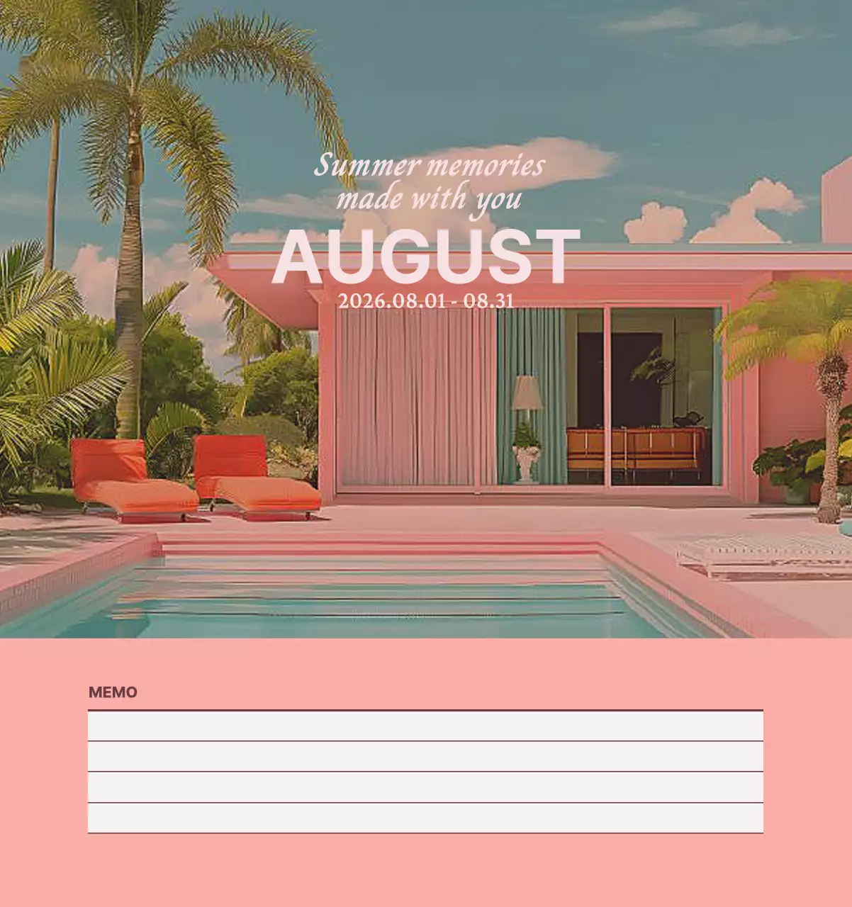 하늘색 심플 달력 캘린더