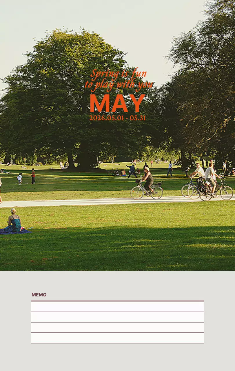 하늘색 모던 달력 캘린더