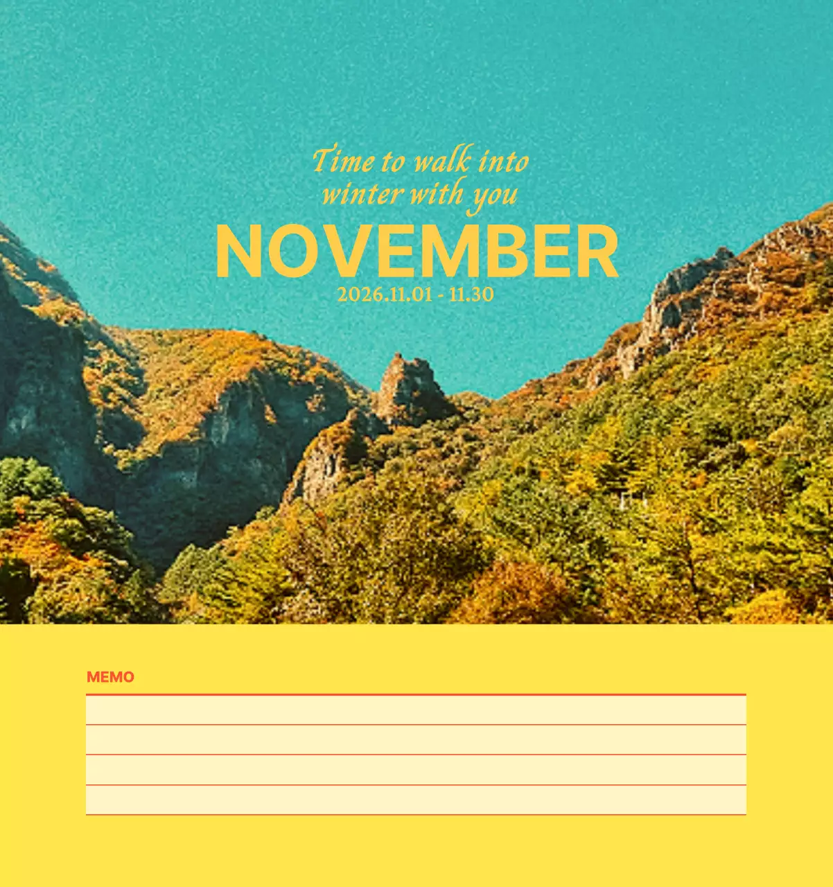 하늘색 심플 달력 캘린더