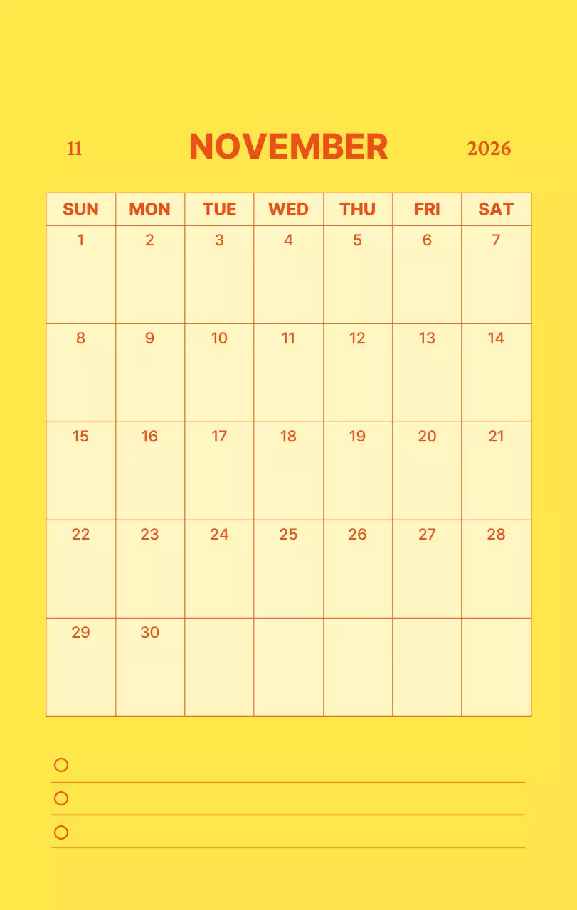 하늘색 모던 달력 캘린더