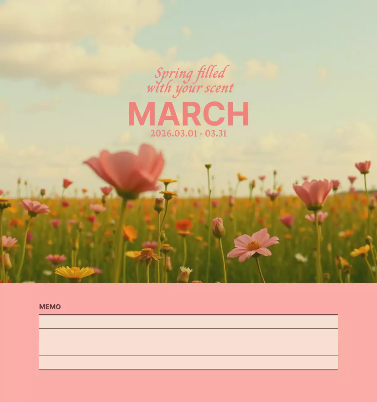 하늘색 심플 달력 캘린더