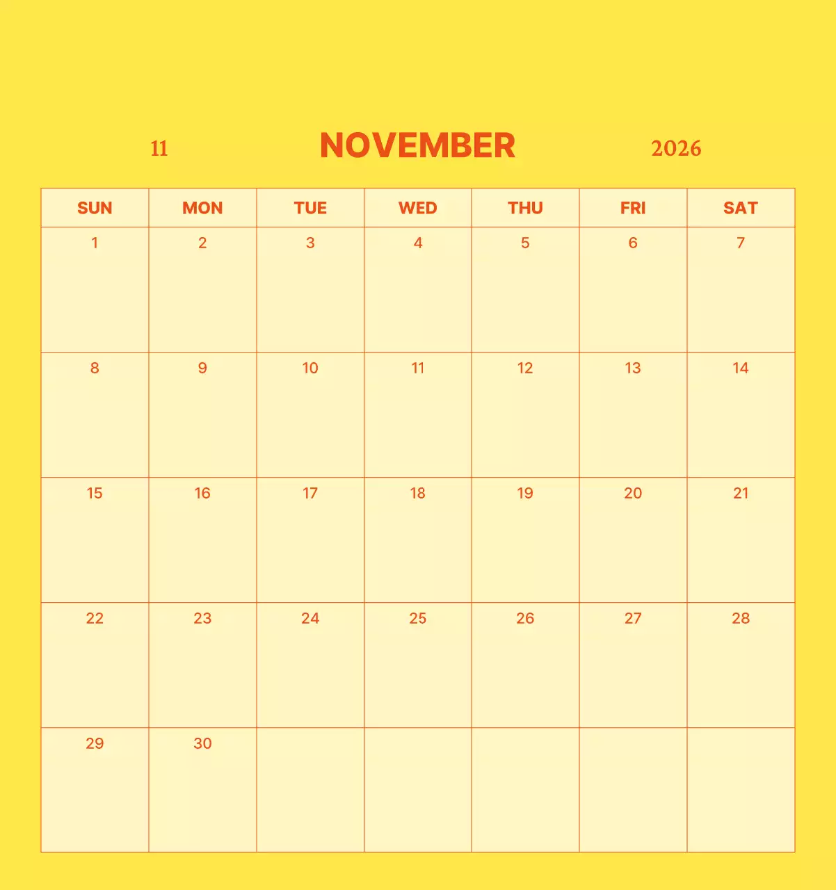 하늘색 심플 달력 캘린더