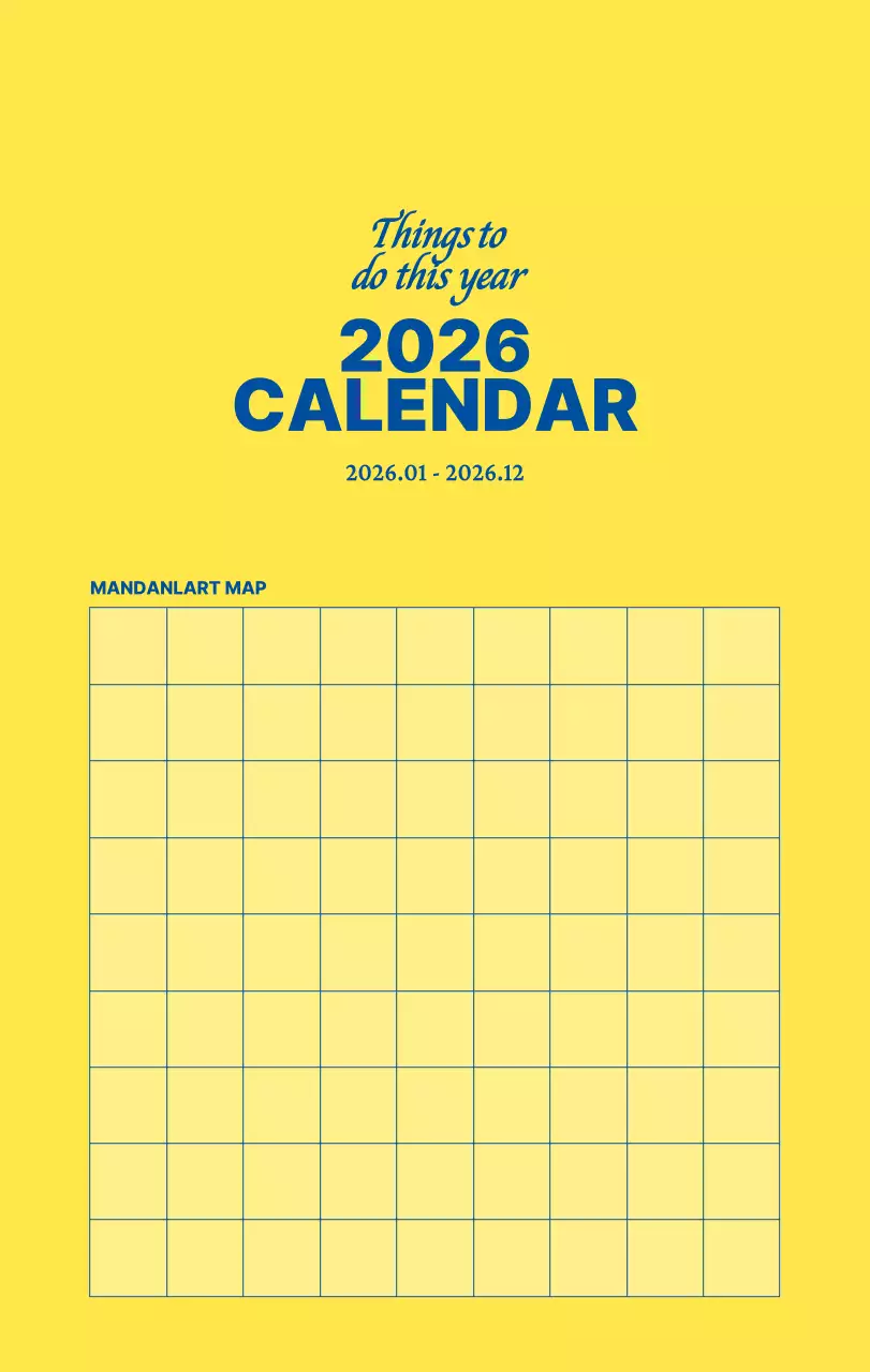 하늘색 모던 달력 캘린더