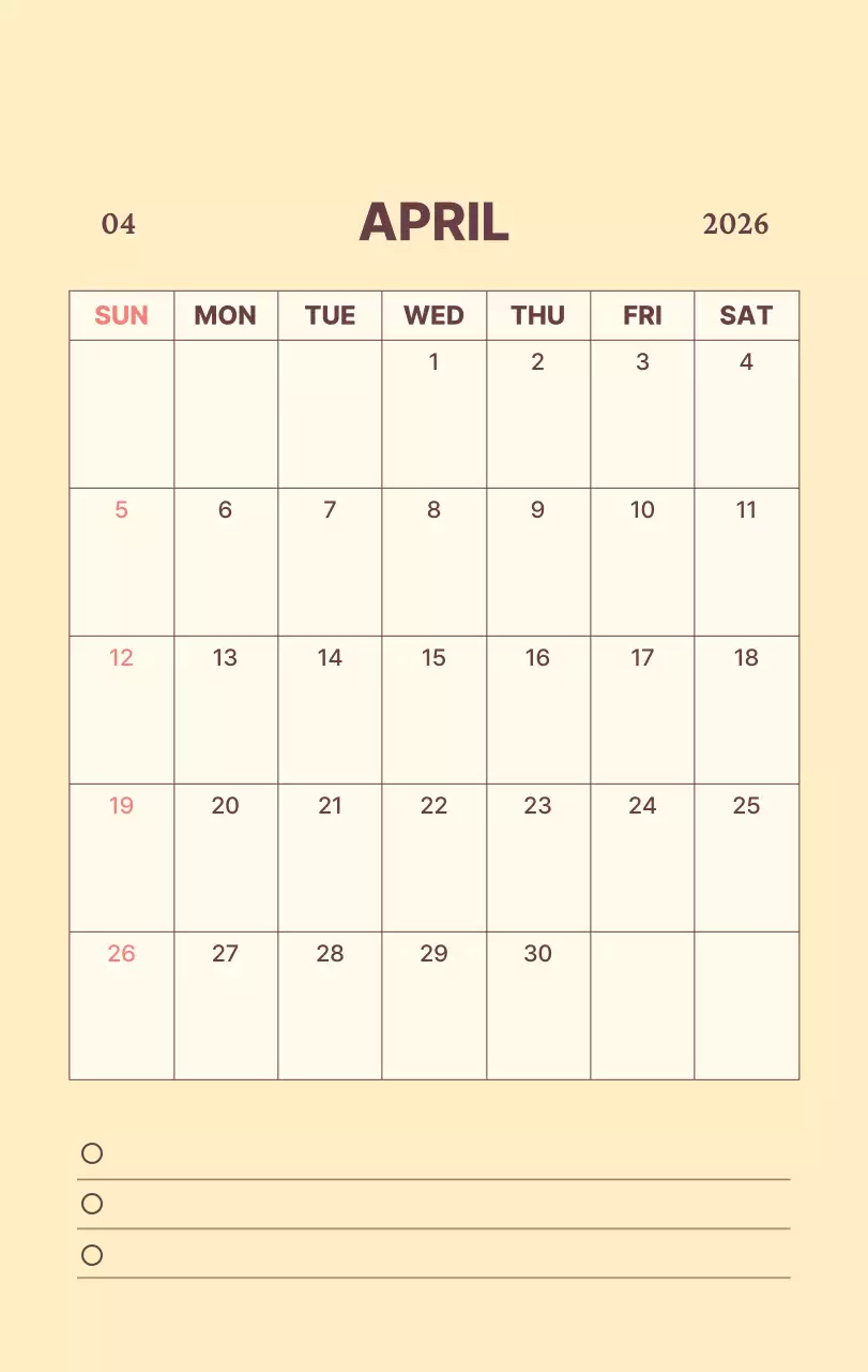 하늘색 모던 달력 캘린더