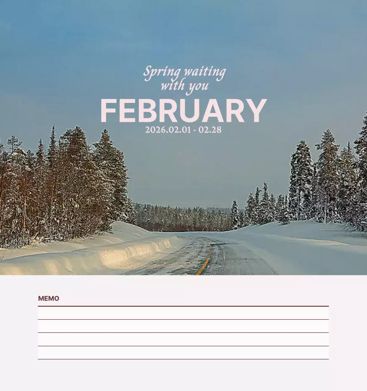 하늘색 심플 달력 캘린더