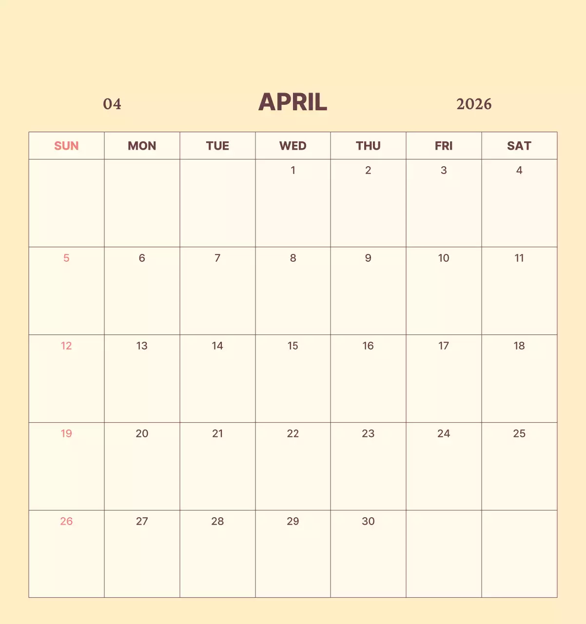 하늘색 심플 달력 캘린더