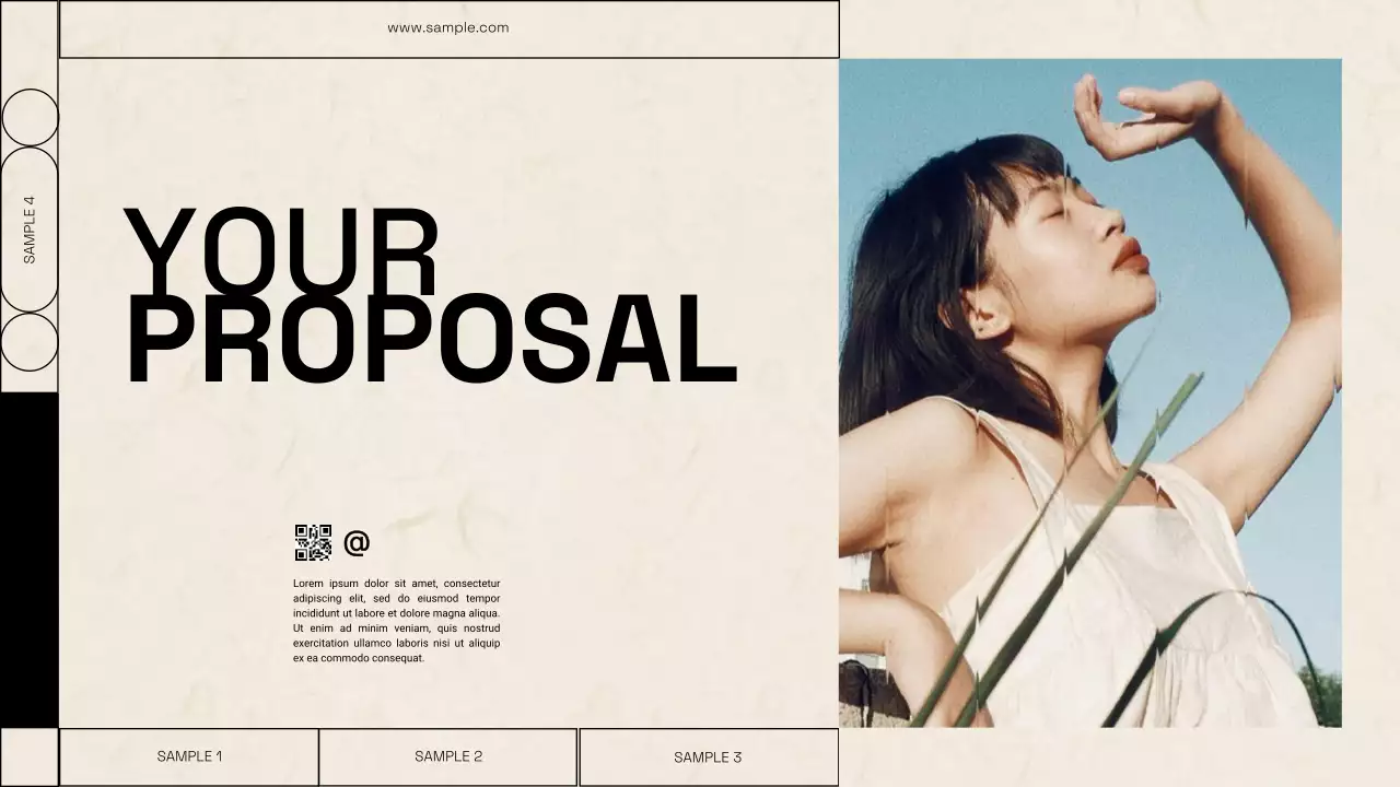 Beige modern proposal document