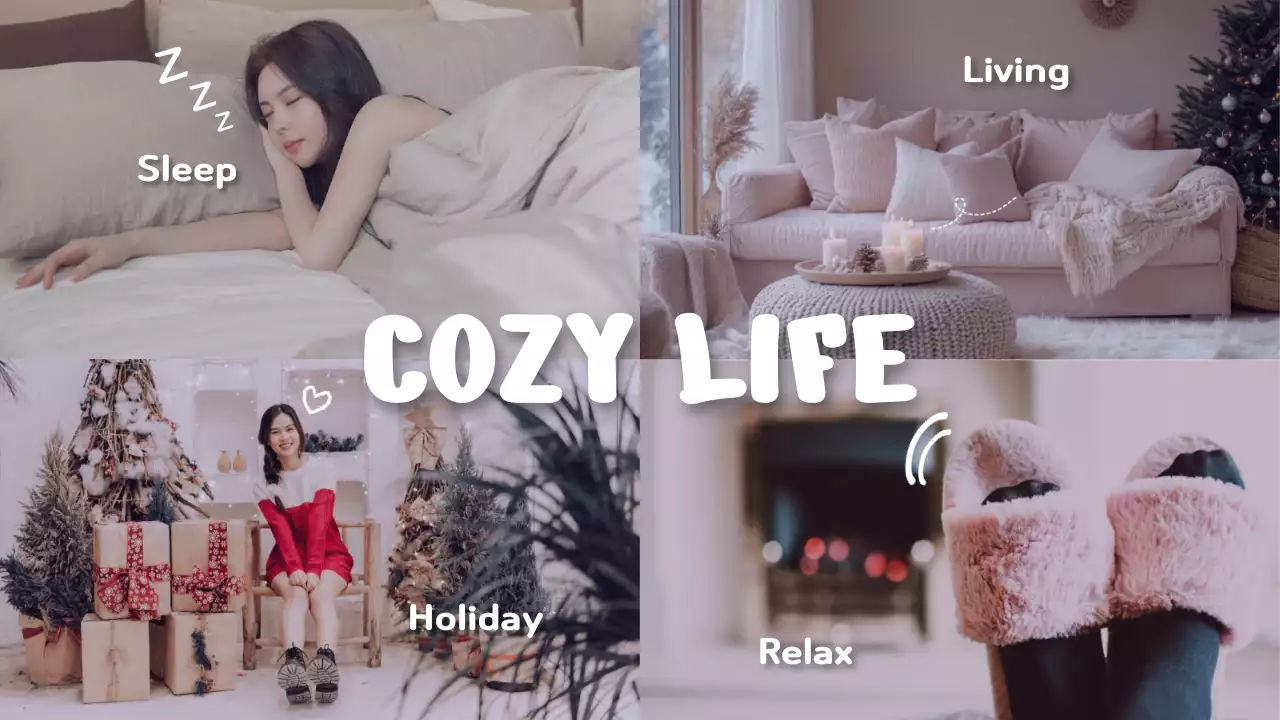Pink aesthetic cozy lifestyle promotion