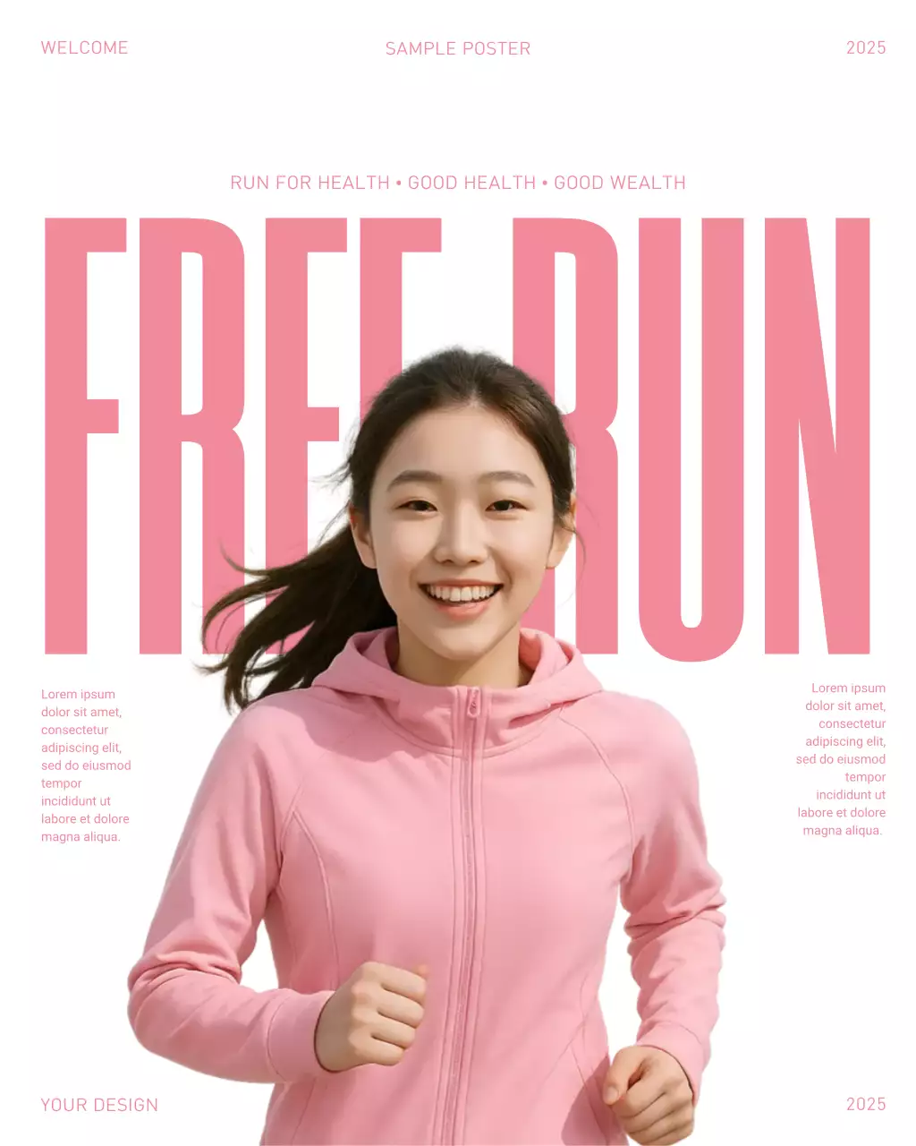 pink modern fitness advertisement