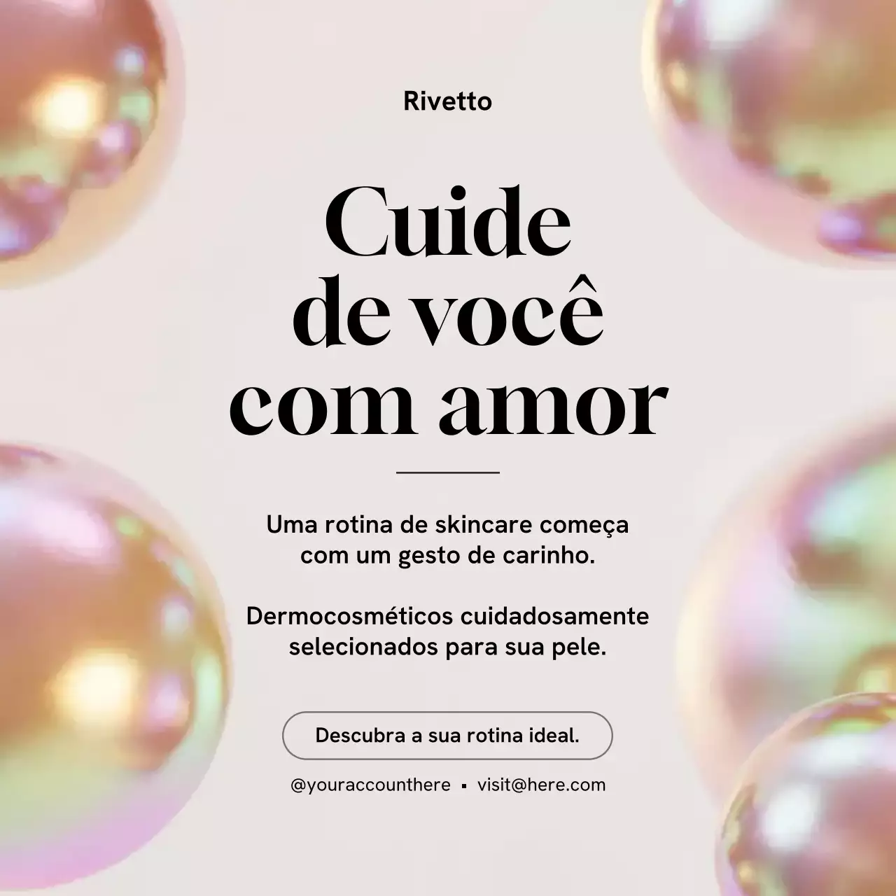 Postagem promocional do Rainbow Elegant Skincare no Instagram