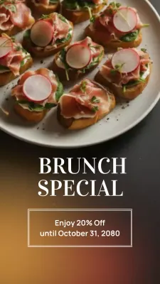 Brown Elegant Brunch Advertisement Instagram Post