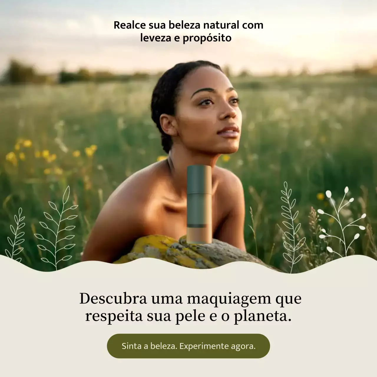 Publicação de beleza da natureza verde no Instagram