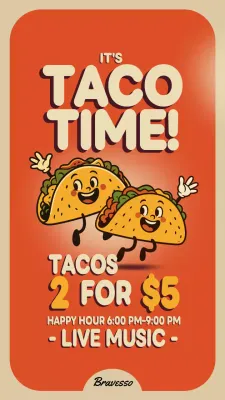 História do Instagram de promoção do Orange Retro Taco