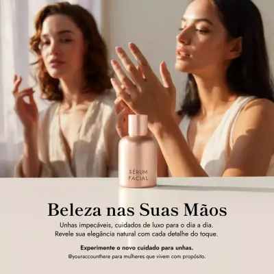Postagem de promoção de beleza elegante bege no Instagram